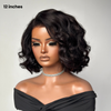 Natural Yaki Wavy Bob With Kinky Edges Wig Clearance