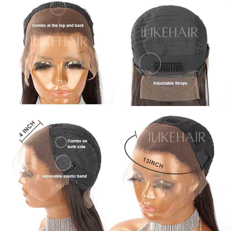 
            
                Load image into Gallery viewer, Malaysian Hair Elegant Bob Short Lace Front Wig 100%Human Hair
            
        