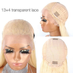 Golden Blonde Layered Cut Straight Bob Lace Front Wig