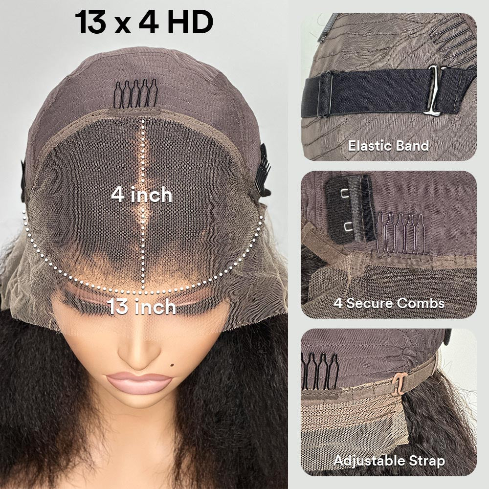 
            
                Load image into Gallery viewer, Highlight Brown Kinky Edges HD Lace Frontal Curly Wig
            
        