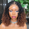 Ombre Brown Full Lace Knotless Yanky Twists Crochet Braids Invisi Drawstring Wig