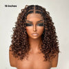 Honey Brown Flexi-fit Full Lace Boho Braided Short Wig With Invisi Drawstring