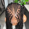 Natural Black Full Lace Braided Cornrows Wig With Baby Hair