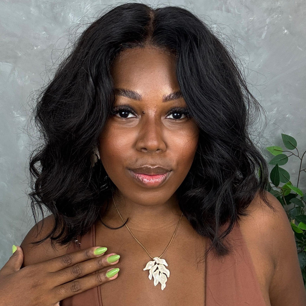 Natural Black Loose Wave 5x5 Lace Closure Wig