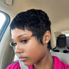 Realistic Full Lace Side Part Layered Pixie Cut Wig For Daily Wear
