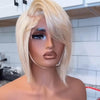 Side Bang 613 Blonde Layered Cut Bob 13x4 Lace Closure Wig