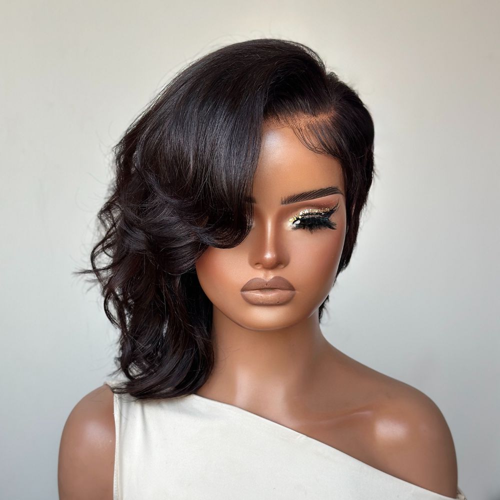 Asymmetrical Right Side Long Hair 13x4 Lace Frontal Wig