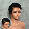 Full Lace Side Part Curly Pixie Cut Wig With Drawstring