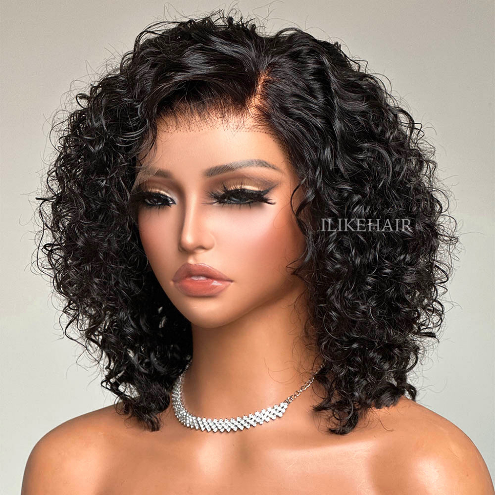 Wet & Wavy Short Bob Water Wave Lace Front Wig