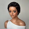Full Lace Short Wavy Pixie Cut Wig With Drawstring