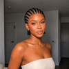 Chic Full Lace Straight-Back Cornrow Braided Wig For Summer Drop