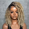 Ombre Blonde HD Full Lace Middle Part Boho Locs Wig with Baby Hairs