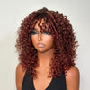 Put On And Go Ombre Ginger Brown Curly Wig With Bangs