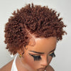 Chestnut Brown Full Lace / 9x4 Lace Short Twist Out Afro Pixie Wig