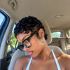 Realistic Full Lace Short Finger Wave Curly Pixie Cut Wig for Daily Glam