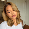 Glam Ombre Honey Blonde Wavy 13x4 Lace Frontal Wig