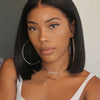 Put on & Go Short Cut Silky Straight Bob 5x5 Lace Closure Wig