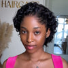 Natural Black Short 13x4 Lace Curly Wig