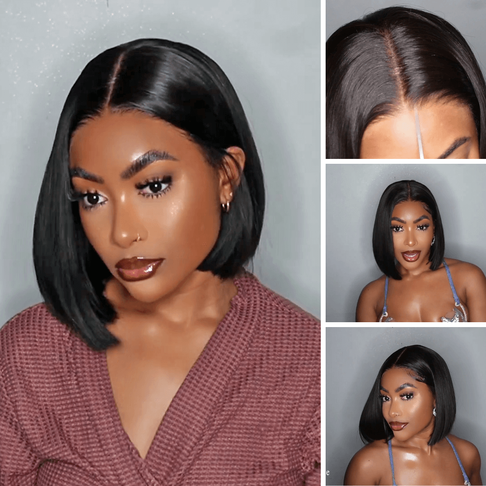 
            
                Load image into Gallery viewer, Adjustable Cap Virgin Hair Bob HD Lace Wig
            
        