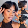 Natural Black Layered Pixie Cut 13x4 Lace Frontal Wig