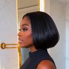Sleek Blunt Bob 7x5 Lace Closure Human Hair Wig for Everyday Wear