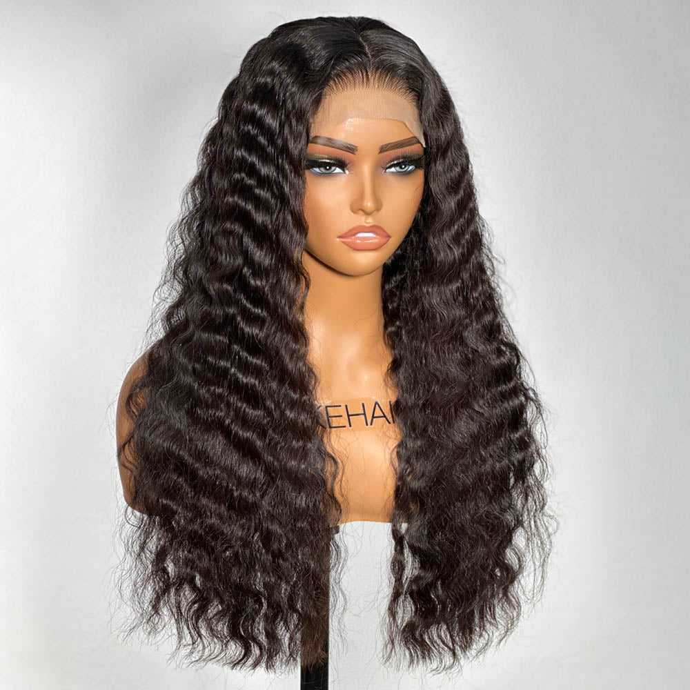 
            
                Load image into Gallery viewer, Glueless Deep Wave 5x5 Lace Closure Wig 100% Human Hair
            
        