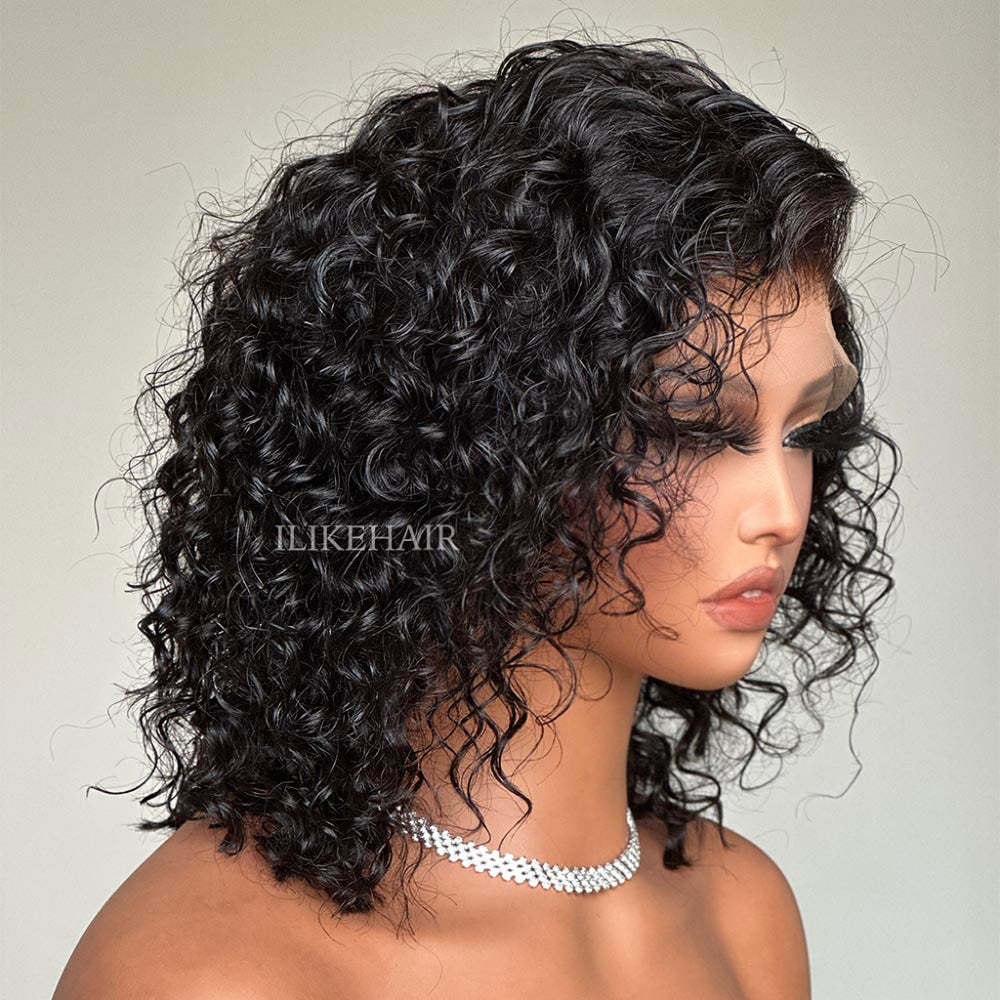 Wet & Wavy Short Bob Water Wave Lace Front Wig