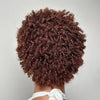 Chestnut Brown Full Lace / 9x4 Lace Short Twist Out Afro Pixie Wig
