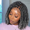 Salt and Pepper HD Full Lace Twist-out Pixie Wig with Baby Hairs