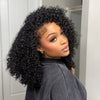 Kinky Curly Flexible Fit Half Wig With Drawstring Natural Hairline Beginner Friendly