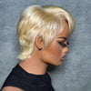 Graceful 613 Blonde Layered Pixie 13x6 Lace Wig with Side Swept Bangs