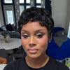 Realistic Full Lace Short Finger Wave Curly Pixie Cut Wig for Daily Glam