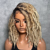 Ombre Blonde HD Full Lace Middle Part Boho Locs Wig with Baby Hairs