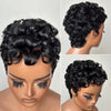 Retro Glam Curly Pixie 13x6 Lace Wig with Curled Fringe