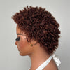 Chestnut Brown Full Lace / 9x4 Lace Short Twist Out Afro Pixie Wig