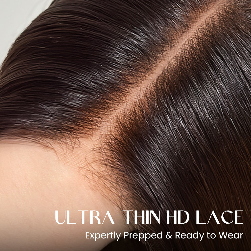
            
                Load image into Gallery viewer, Ombre Brown With Honey Blonde Highlights Adjustable Cap Virgin Hair Bob HD Lace Wig
            
        