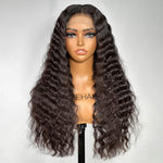 Glueless Deep Wave 5x5 Lace Closure Wig 100% Human Hair