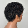 Beginner-friendly Black & Burgundy Short Curly Pixie Wig