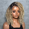 Ombre Blonde HD Full Lace Middle Part Boho Locs Wig with Baby Hairs