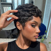Realistic Full Lace Short Finger Wave Curly Pixie Cut Wig for Daily Glam