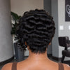 Drama Asymmetrical Curly Pixie 13x6 Lace Wig with Side Swept Bangs