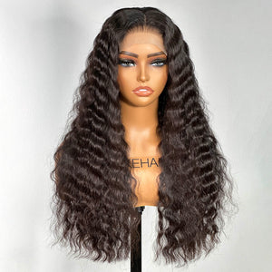
            
                Load image into Gallery viewer, Glueless Deep Wave 5x5 Lace Closure Wig 100% Human Hair
            
        