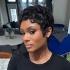 Realistic Full Lace Short Finger Wave Curly Pixie Cut Wig for Daily Glam