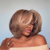 613 Ash Blonde Highlights Wifey Cut Bob