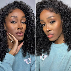 Ventilated Realistic Curly Edges Lace Wig