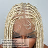 #613 Blonde Full Lace Knotless Box Braided with Baby Hair Bohemian Invisi Drawstring Wig