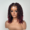 Full Lace Ombre Burgundy Goddess Locs With Drawstring Wig