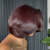 Soft Layers Burgundy Silky Bob 5x5 Lace Closure Wig
