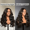Balayage Blonde Highlight Long Body Wave Lace Wig
