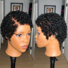 Effortless Full Lace Side Part Curly Pixie Wig with Defined Curls
